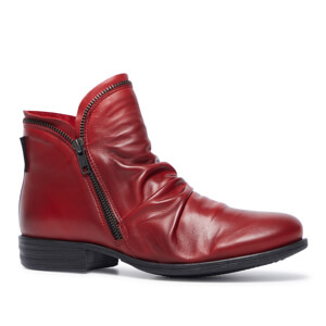 Carl Scarpa Natalia Red Leather Ankle Boots